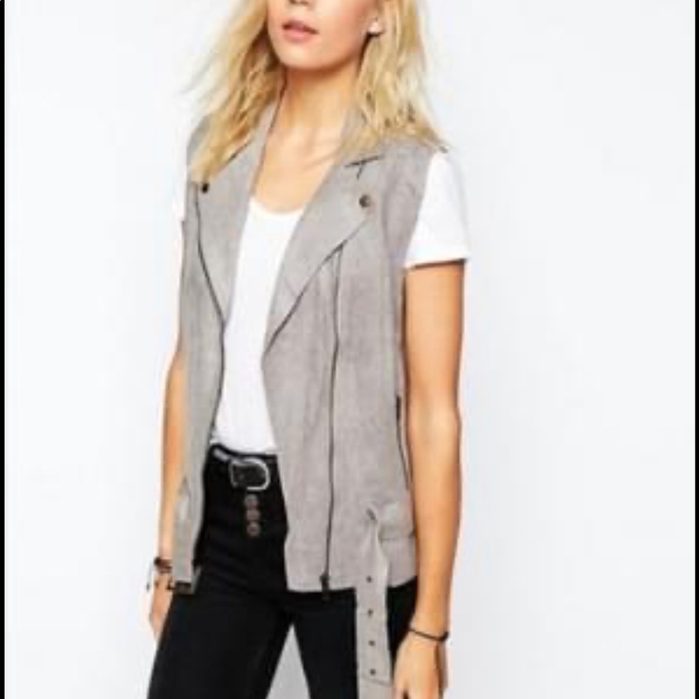 Grey long vest